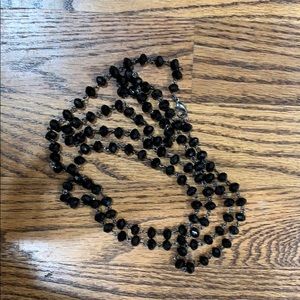 Long black stone chain ♠️